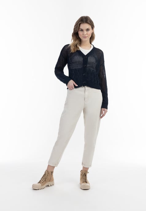 DreiMaster Vintage Wide Mesh Cardigan - Image 1