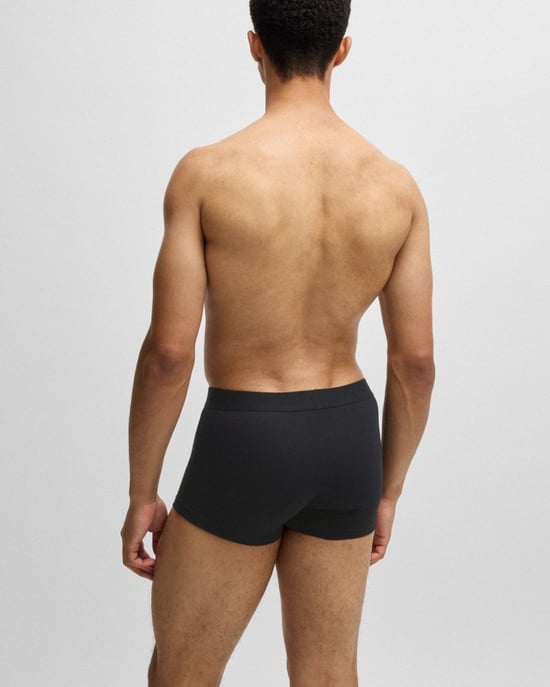 HUGO Galaxy Mens 3-Pack Trunks with Label Logo