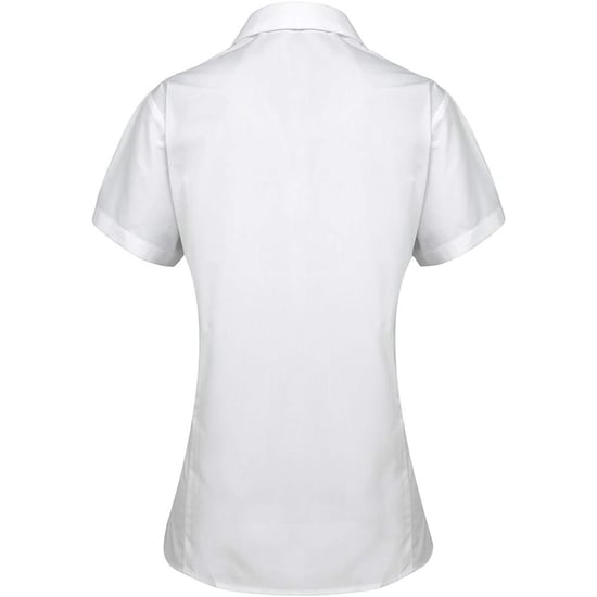 Premier Womens/Ladies Supreme Poplin Short-Sleeved Shirt (White) - Image 2
