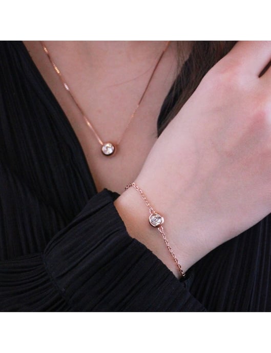 Conjuntos de piedras de nacimiento y luna: oro rosa y cristal - Image 4