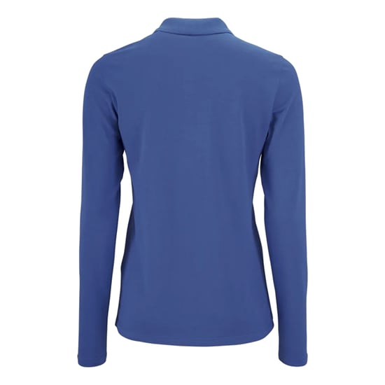 SOLS Womens/Ladies Perfect Pique Long-Sleeved Polo Shirt (Royal Blue) - Image 2