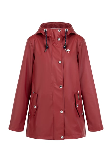Schmuddelwedda rain jacket women dark red - Image 1