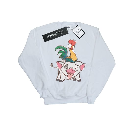 Disney Mens Moana Hei Hei And Pua Sweatshirt (White)