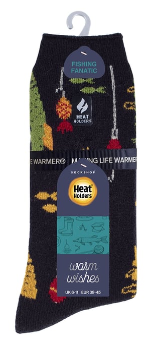 Calcetines para hombre Fun Hobby | Calentadores Lite | Novedad Calcetines térmicos con forro polar para invierno - Pesca - Image 2