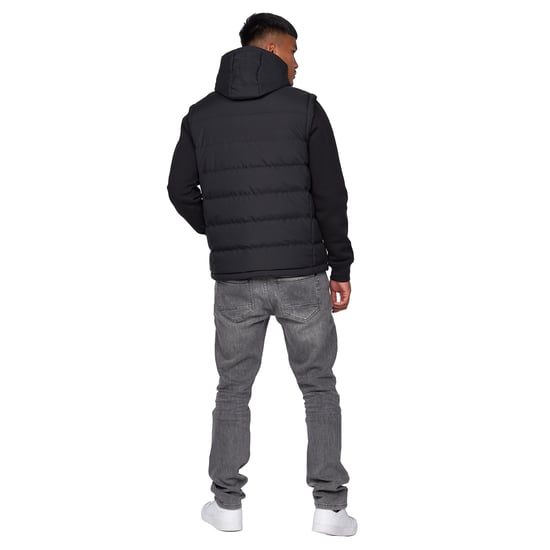Crosshatch Mens Kampnew Embossed Gilet (Black) - Image 2