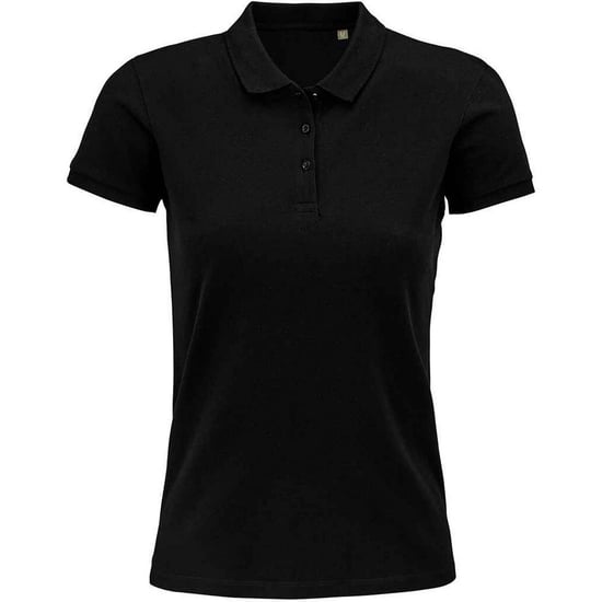 SOLS Womens/Ladies Planet Organic Polo Shirt (Black) - Image 1