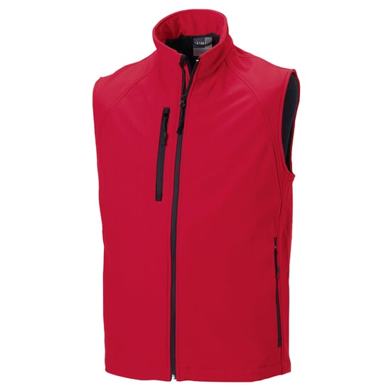 Russell Mens 3 Layer Soft Shell Gilet Jacket (Classic Red) - Image 1