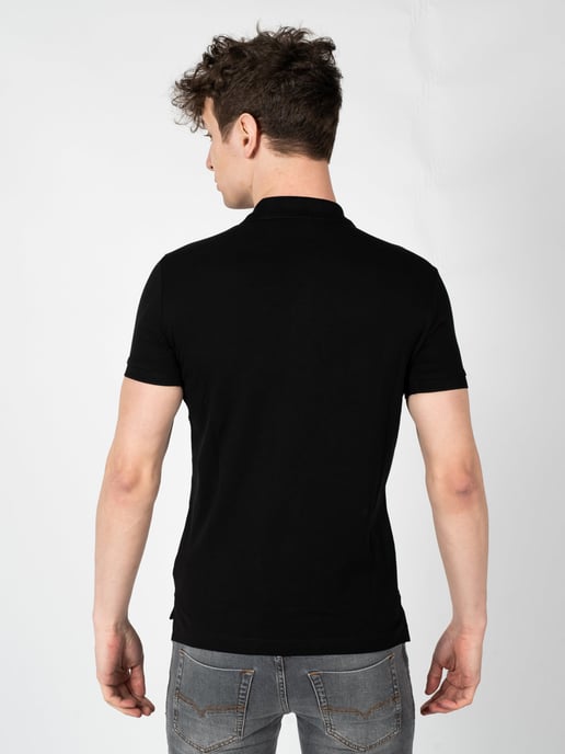 Diesel T-Harry polo negro con cierre de cremallera - Image 4