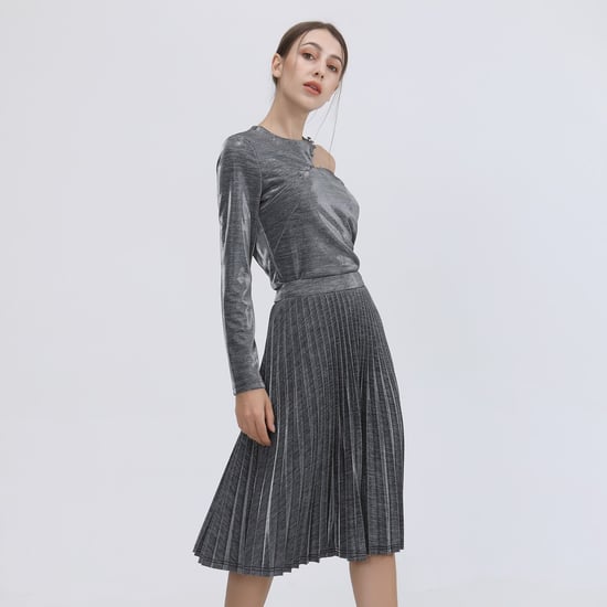 Shimmering skirt with sunpleats - Image 3
