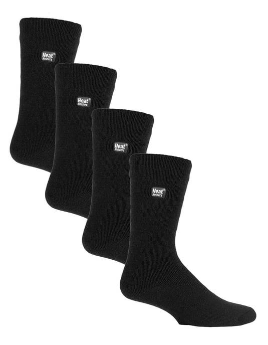 Heat Holders Ultra Lite - Paquete múltiple de 4 pares de calcetines térmicos para hombre | Calcetines calientes ultrafinos para vestir en invierno - Negro - Image 1