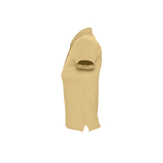 SOLS Womens/Ladies Passion Pique Short Sleeve Polo Shirt (Sand) - Image 3