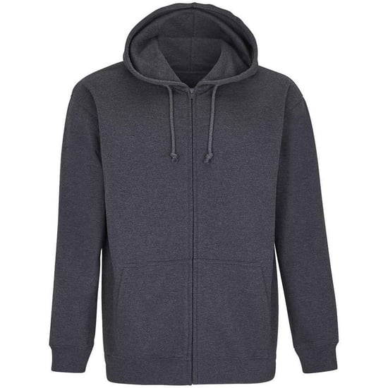 SOLS Unisex Adult Carter Full Zip Hoodie (Charcoal Melange) - Image 1