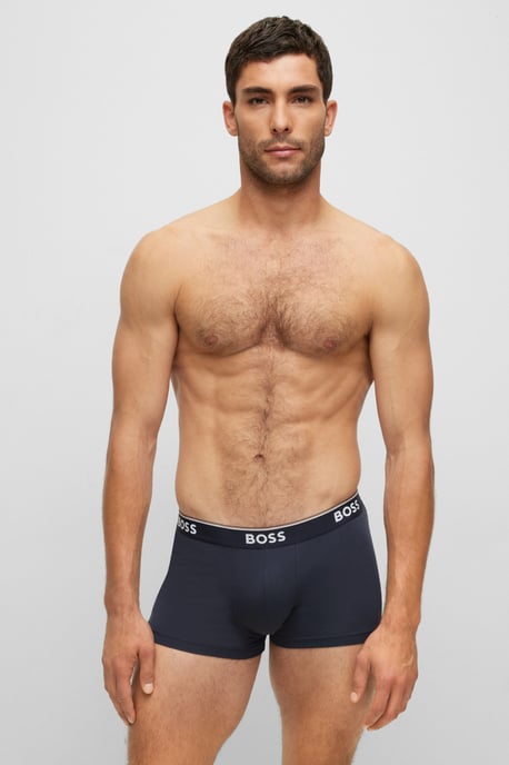 Men's Hugo Boss 3 Pack Stretch Cotton Boxer Trunks in Multi colour