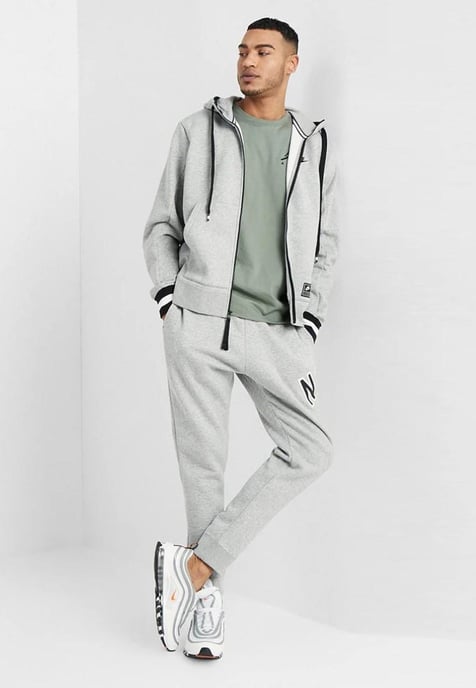 Conjunto de chándal completo con cremallera en gris para hombre Nike Air - Image 1