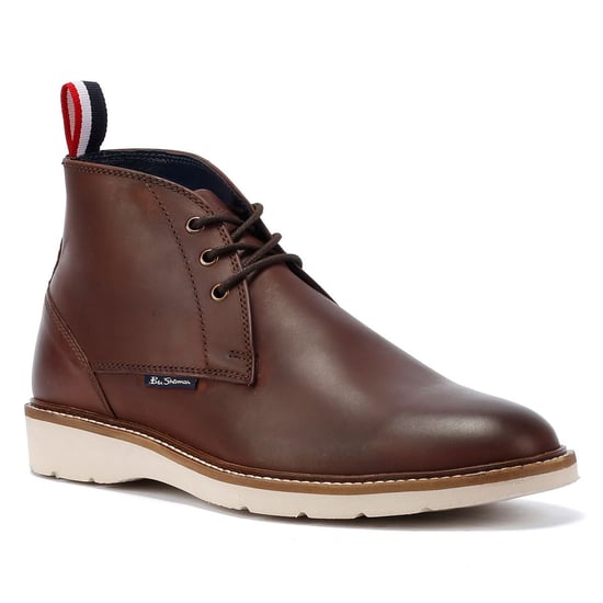 Ben Sherman Hampton Leather Men's Burgundy Boots - Image 2