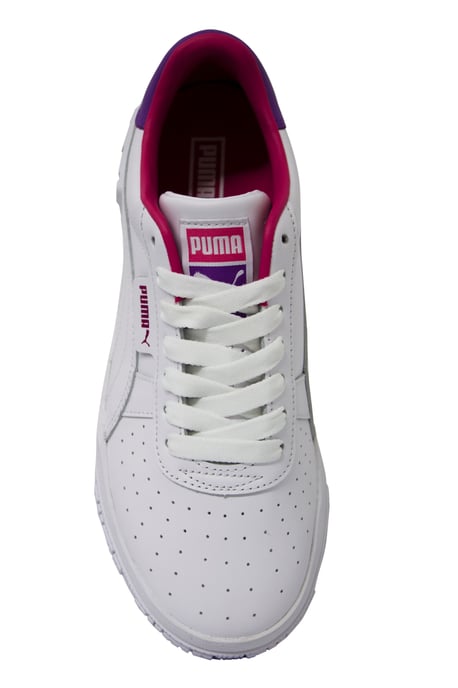 Puma Cali Bold Womens Trainers White Pink Leather Lace Up Shoes 370811 05