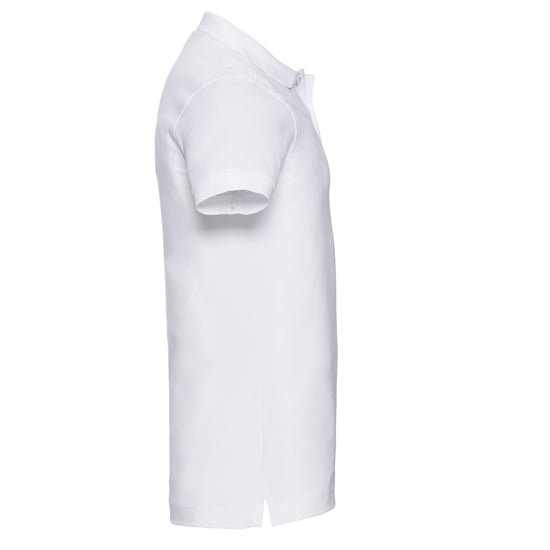 Russell Mens Plain Stretch Polo Shirt (White) - Image 3