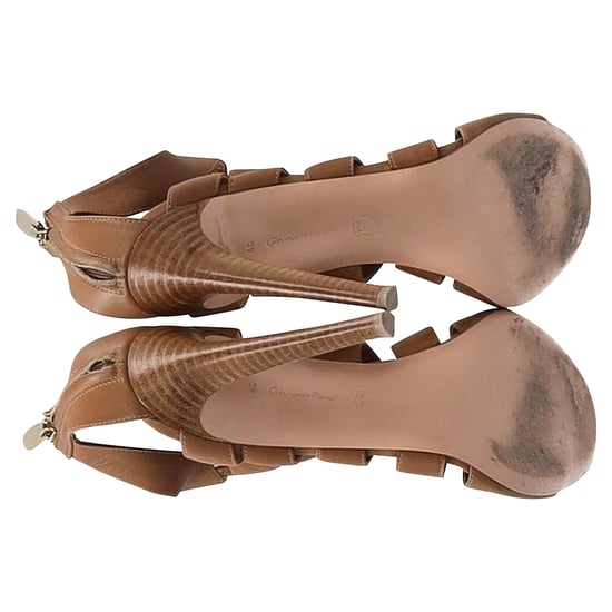 Gianvito Rossi Gladiator High Heel Sandals in Brown Leather - Image 6