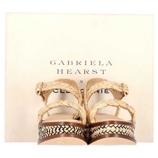 Gabriela Hearst + Clergerie Michael Platform Sandals In Beige Raffia - Image 2