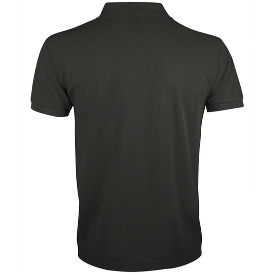 SOLs Mens Prime Pique Plain Short Sleeve Polo Shirt (Dark Grey) - Image 2