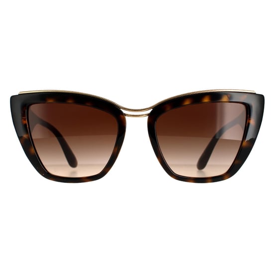 Dolce & Gabbana Cat Eye Womens Havana Brown Gradient DG6144 Sunglasses