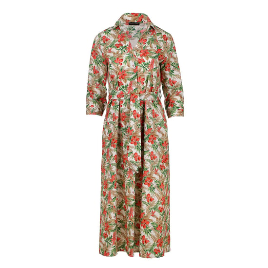 Vestido midi estilo popelín estampado - Image 1