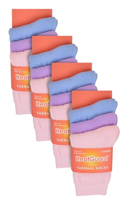 Sock Snob - Paquete múltiple de 12 pares de calcetines térmicos para niños - Pastel - Image 2