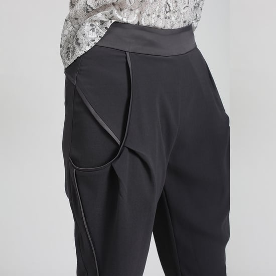 Bi-material tapered pants - Image 3