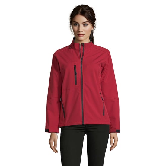 SOLS Womens/Ladies Roxy Soft Shell Jacket (Breathable, Windproof And Water Resistant) (Red) - Image 6