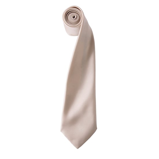 Premier Unisex Adult Colours Satin Tie (Natural) - Image 1