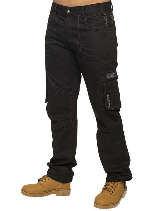 Enzo | Vaqueros de combate para hombre - Negro - Image 1