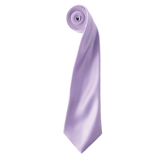 Premier Mens Plain Satin Tie (Narrow Blade) (Lilac) - Image 1