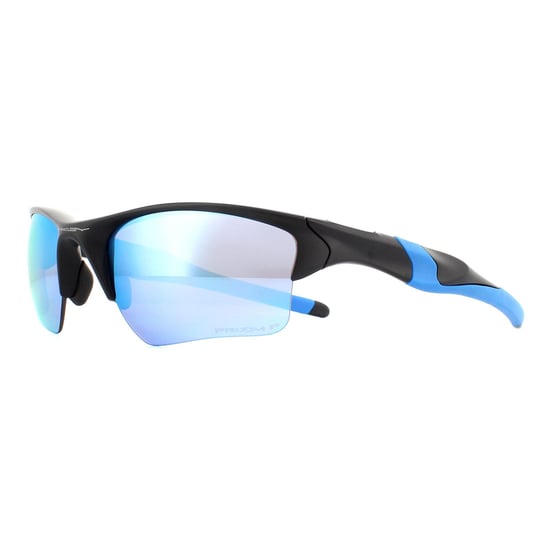 Oakley Wrap Mens Matte Black Prizm Deep H2O Polarized Sunglasses
