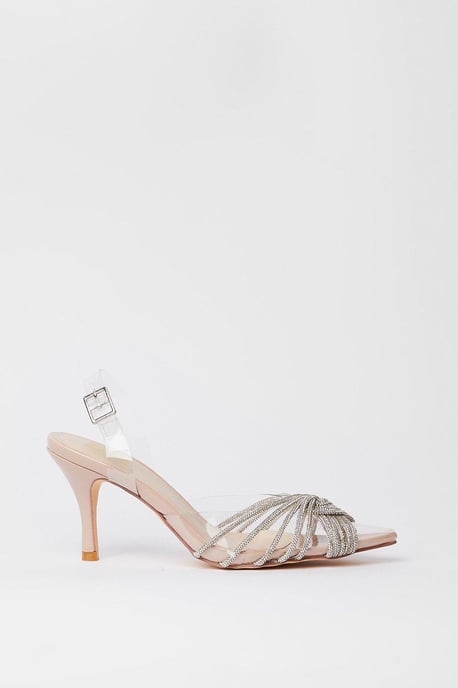 Brooke Crystal Sling Back Court Shoes - Image 2