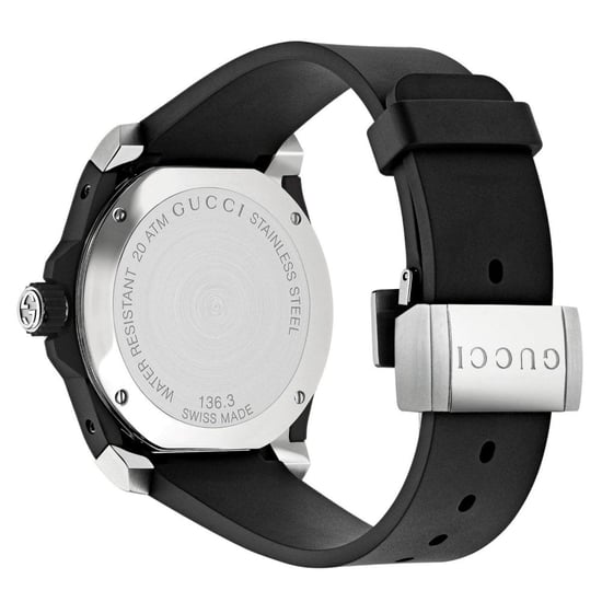 Gucci YA136318 Dive Tiger Motif Black Dial Men's Watch