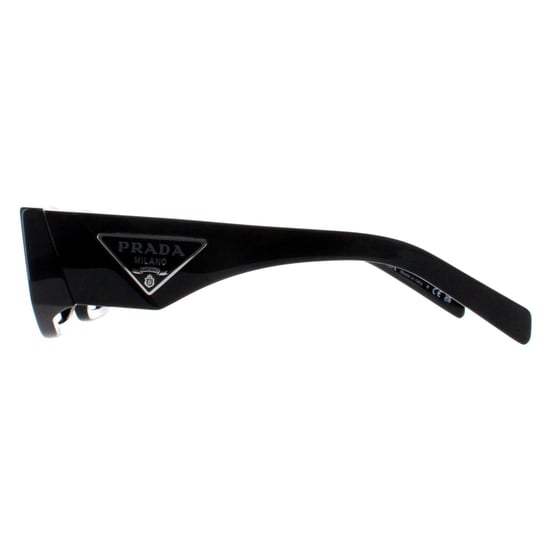 Prada Rectangle Unisex Black Dark Grey PR09ZS