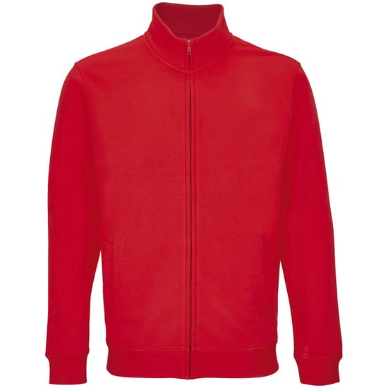 SOLS Unisex Adult Cooper Full Zip Sweat Jacket (Bright Red) - Image 1