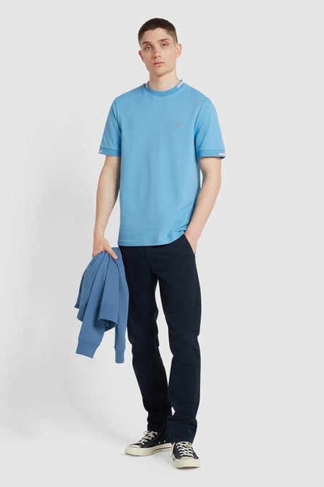 Bedingfield Tipped Tee Blue