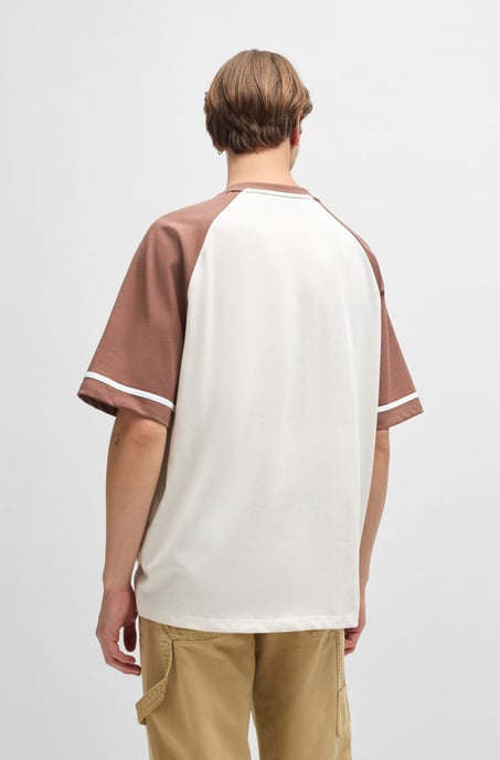 Men's Hugo Happy Print Loose-Fit T-Shirt in White