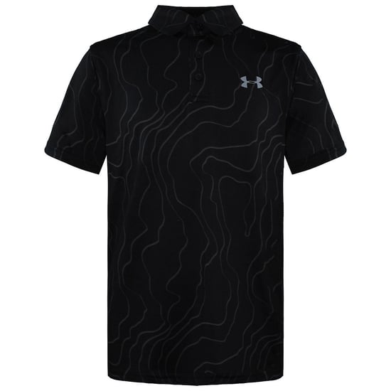 Under Armour Short Sleeve Black Collared Kids Playoff Polo Shirt 1350170 001