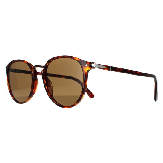 Gafas de sol polarizadas para hombre Persol Oval en marrón habana - Image 2