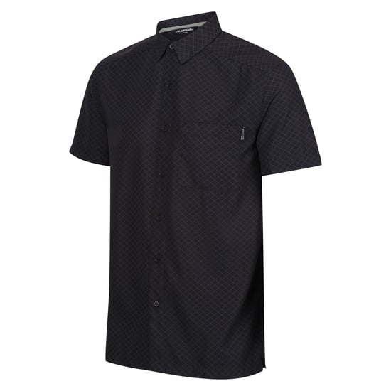 Regatta Mens Mindano VIII Criss-Cross Shirt (Black/Ash)