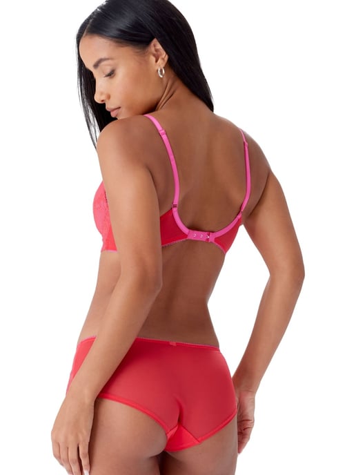 Superboost Lace Non Padded Plunge Bra - Rose Red - Image 4