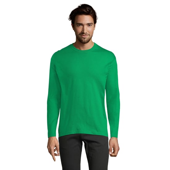 SOLS Mens Monarch Long-Sleeved T-Shirt (Kelly Green) - Image 1