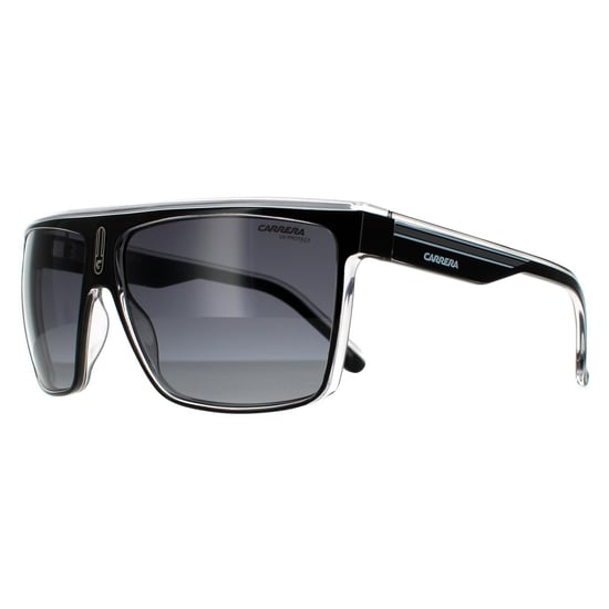 Gafas de sol Carrera Shield Unisex Negro Blanco Gris Oscuro Gradiente - Image 2
