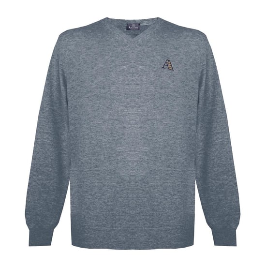 Jersey gris con logo A de tartán Aquascutum - Image 1