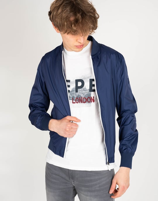 Invicta Chaqueta Bomber del hombre Blanco, azul - Image 3