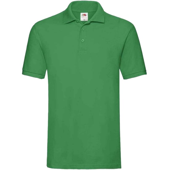 Fruit of the Loom Mens Premium Cotton Pique Polo Shirt (Kelly Green) - Image 1