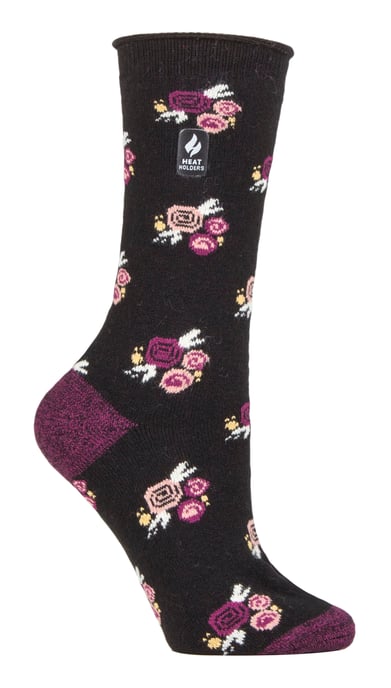 Heat Holders - Calcetines térmicos de mujer con diseño de hilo interior cepillado Ultra Lite - Negro (Murcia) - Image 1