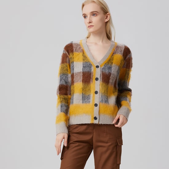Check pattern cardigan - Image 2